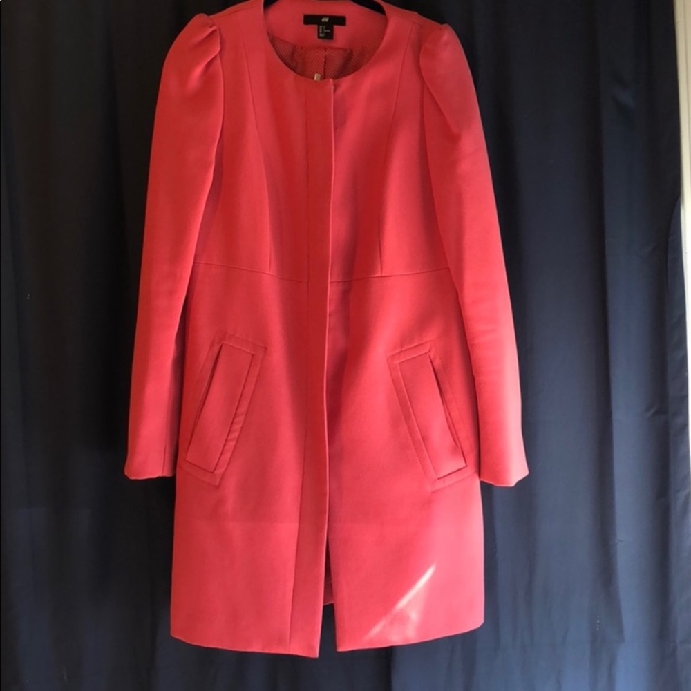 Salmon h&m coat